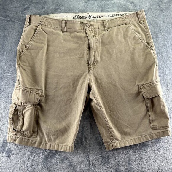 Eddie Bauer Other - Eddie Bauer‎ Cargo Shorts Mens T42 Legend Wash Utility Khaki Classic 11" Inseam